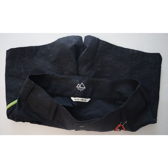 Wild Rye Women's Sz 6 Black Lotus Greyscale Freda 7" Bike Shorts - Picture 6 of 9